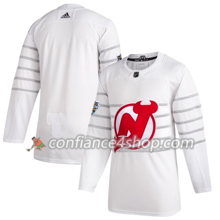 Adidas Maillot de Hockey New Jersey Devils Blank Blanc 2020 NHL All-Star Authentic - Homme